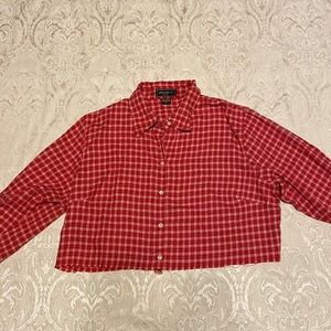 Cropped Flannel Top